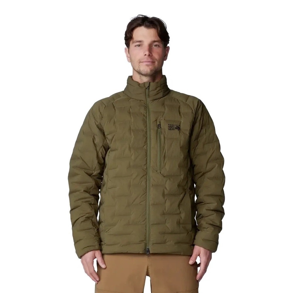 Mountain Hardwear Stretchdown Men's Sz Large (L) Jacket Combat Green Down Jacket